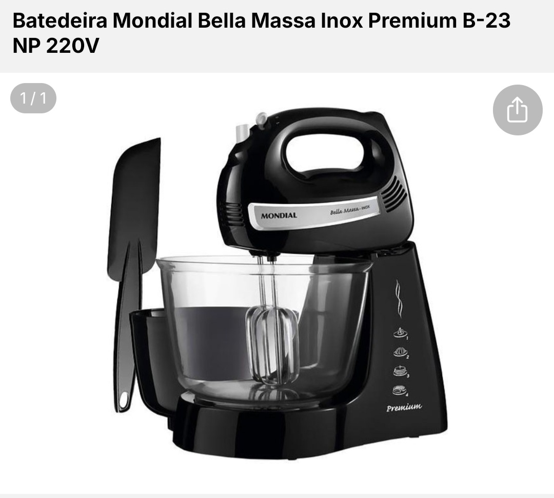 Batidora Bella massa-inox