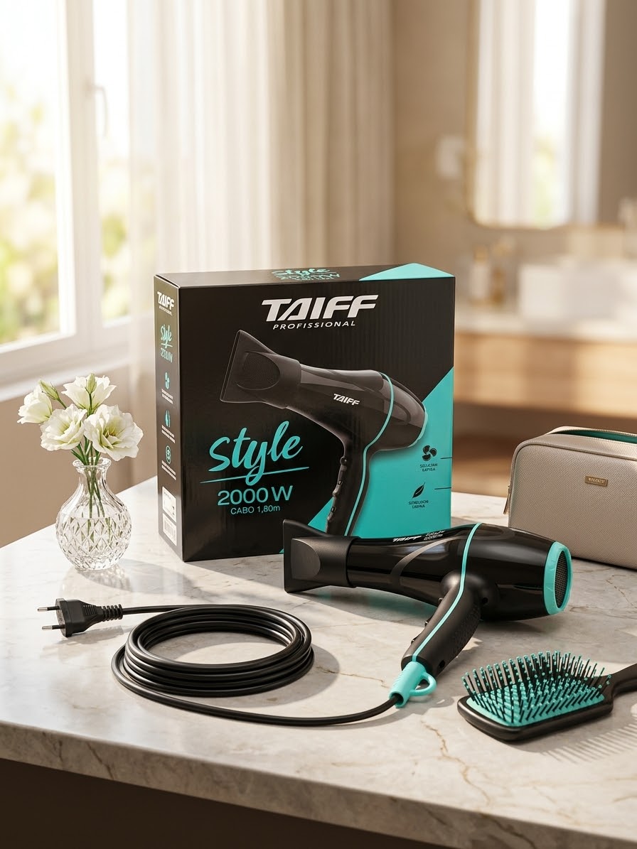 Secador de cabello TAIFF PROFISSIONAL 2000WATTS 220V, PRETO /AZUL